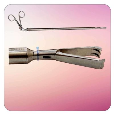 فورسپس -گراسپر کلاو چنگال دار لاپاراسکوپی آندوسکوپی Claw Grasping Forceps 10mm 2x3 Teeth Laparoscopy Endoscopy